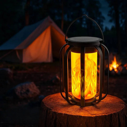 Solar Flame Lamp: Indoor & Outdoor Ambience Maker
