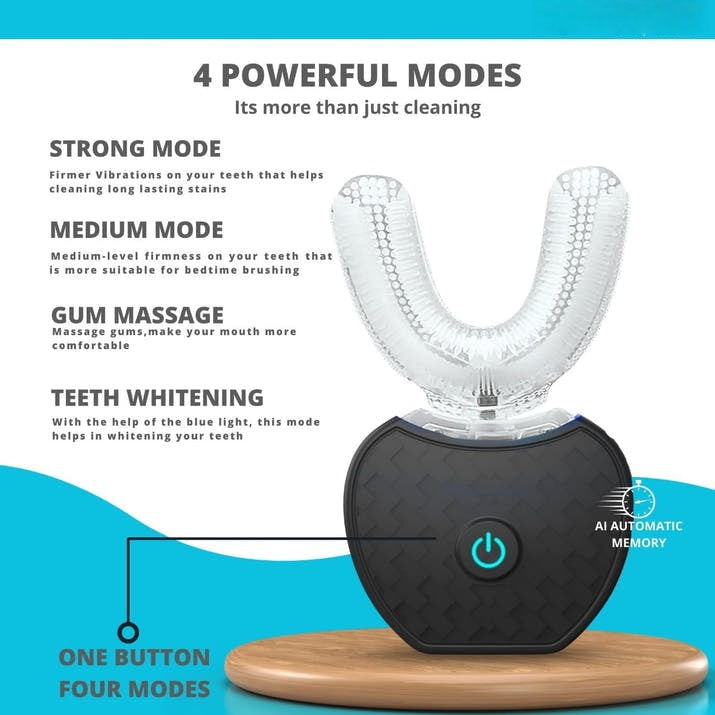 U-Shaped 360º Ultrasonic Toothbrush