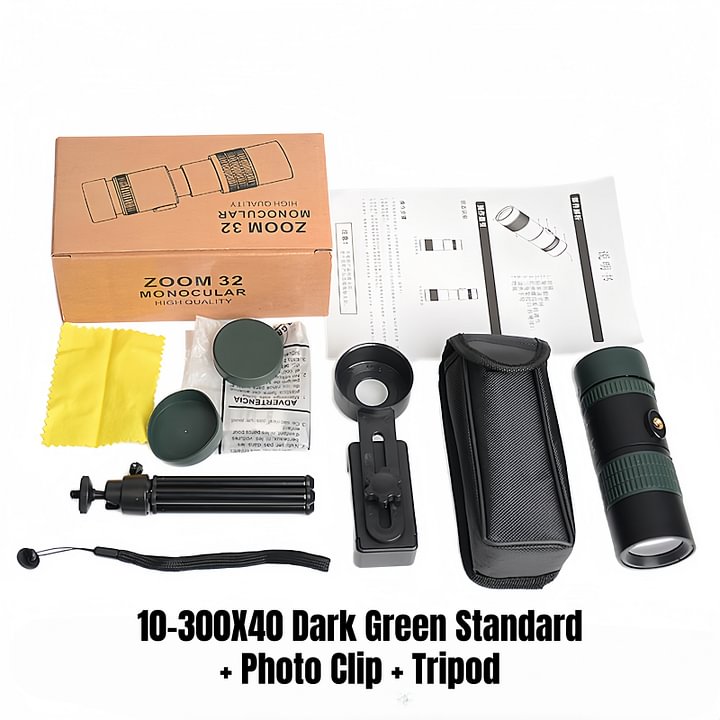 Night Vision 10-300X40 Zoom Monocular TelescopešāØ