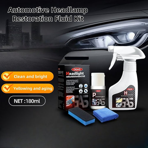 Automotive Headlamp Restoration Fluid Kit