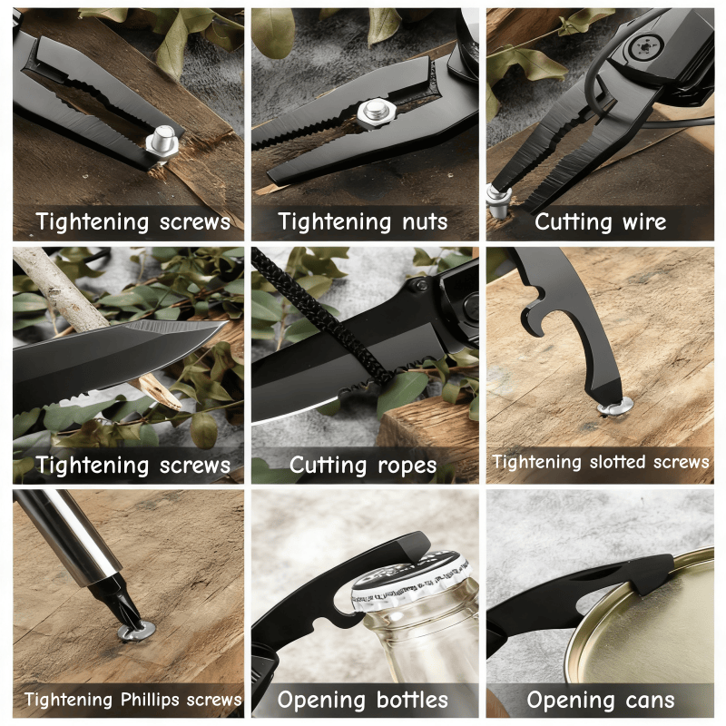 Portable Multi-function Knife and Pliers Set