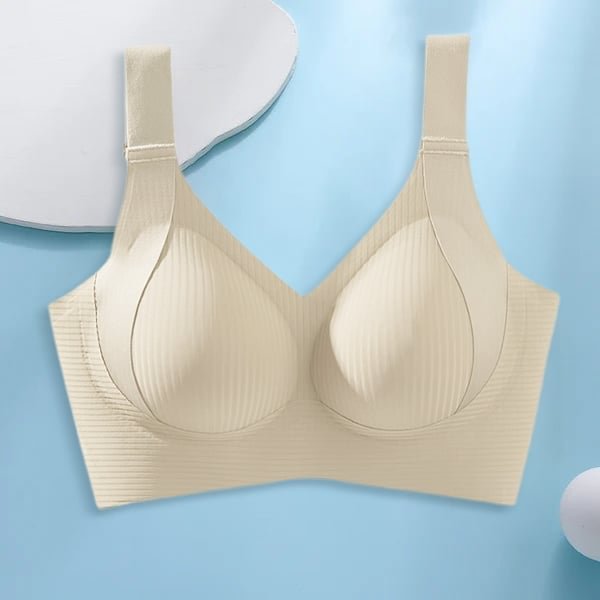 ⏰Women's Ribbed Push Up Adjustable Wireless Bra