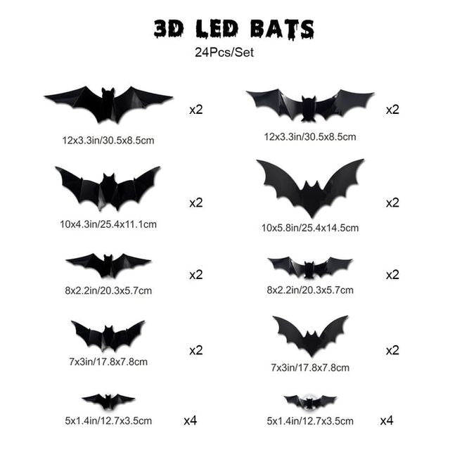 Halloween 3D Lighted Bats🦇💥💥