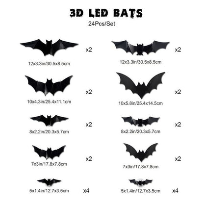 Halloween 3D Lighted Bats🦇💥💥