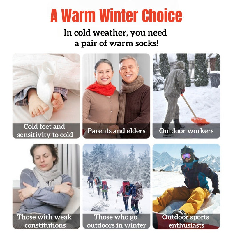 Adjustable Temperature Electric Heating Socks