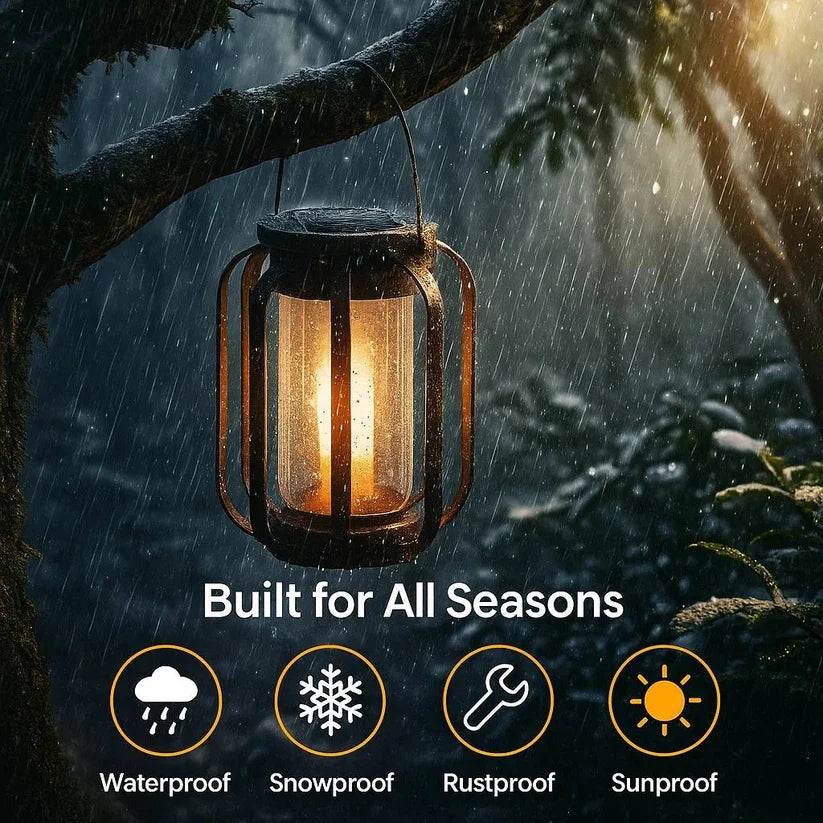 Solar Flame Lamp: Indoor & Outdoor Ambience Maker