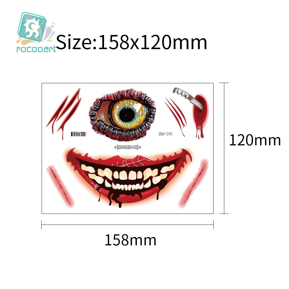 Halloween Prank Makeup Temporary Tattoo
