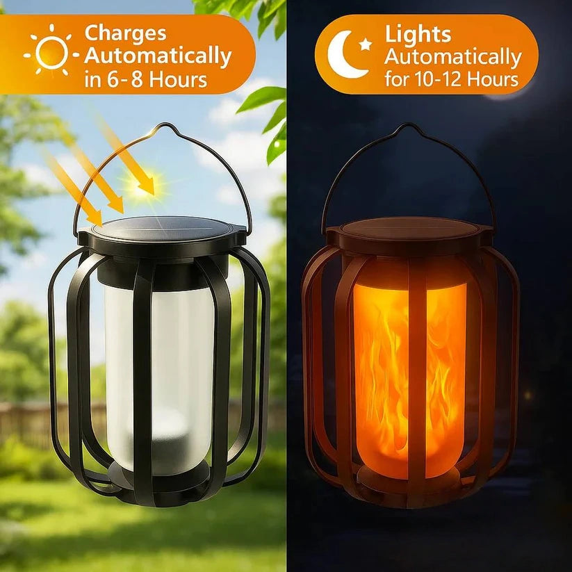 Solar Flame Lamp: Indoor & Outdoor Ambience Maker