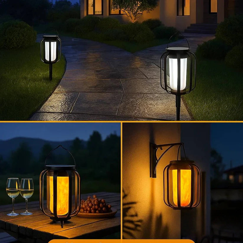 Solar Flame Lamp: Indoor & Outdoor Ambience Maker