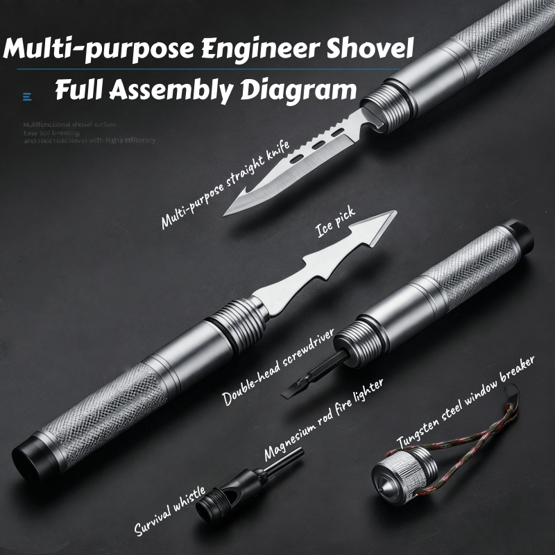 Multifunctional Folding Engineer Shovel