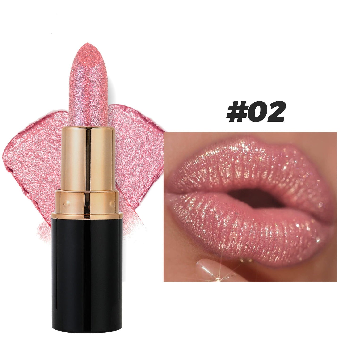 💄Diamond Lip Gloss Glitter Lipstick Waterproof