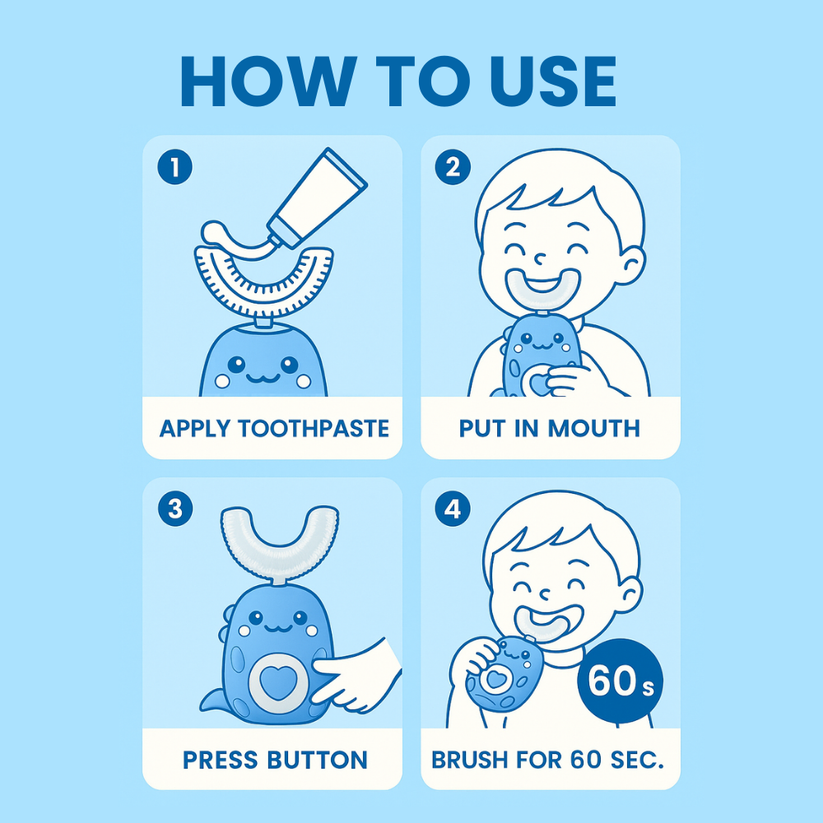 U-Shaped 360º Ultrasonic Toothbrush