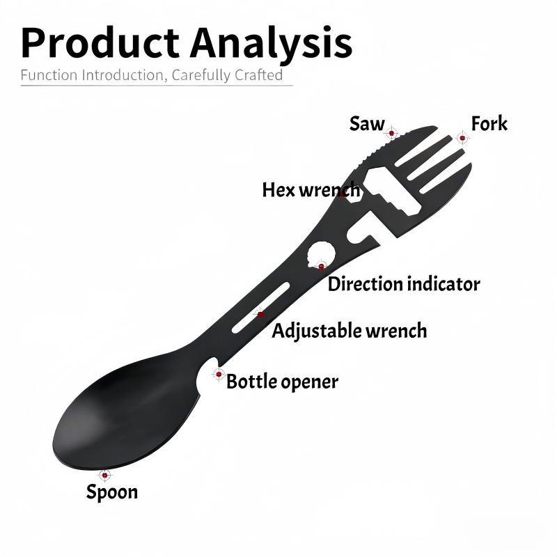 7-in-1 Multi-functional Survival Fork & Spoon