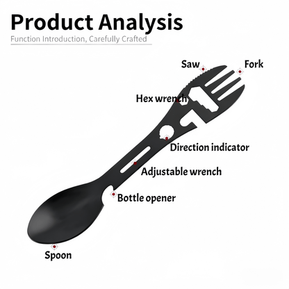 7-in-1 Multi-functional Survival Fork & Spoon