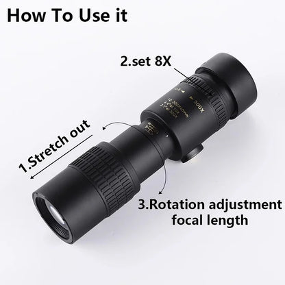Night Vision 10-300X40 Zoom Monocular Telescope🔭✨