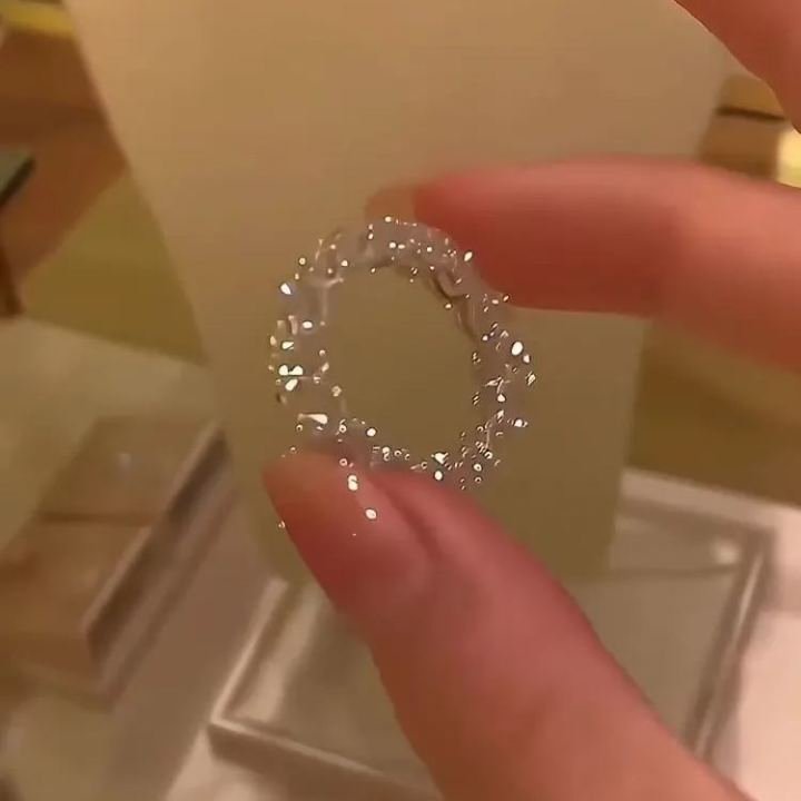 🔥Full Star River Moissan Diamond Ring, Handmade with 266 Moissan Diamonds⏰LAST DAY SALE-49% OFF✨