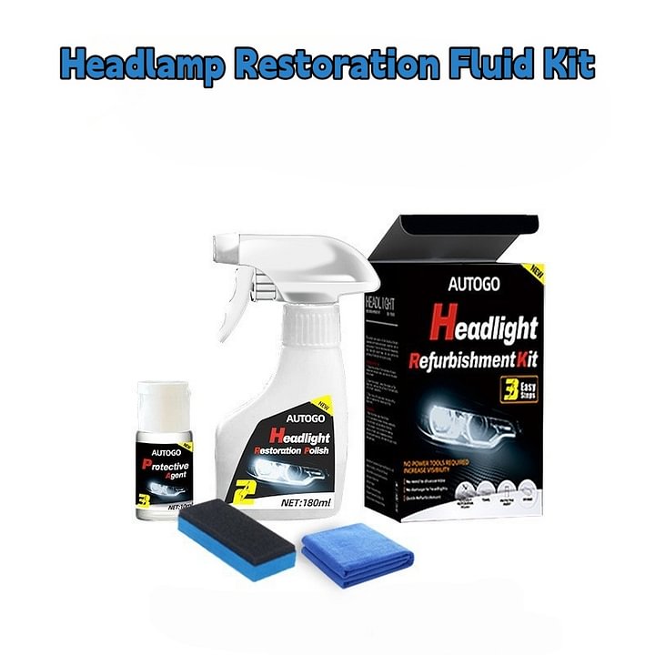 Automotive Headlamp Restoration Fluid Kit