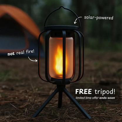 Solar Flame Lamp: Indoor & Outdoor Ambience Maker